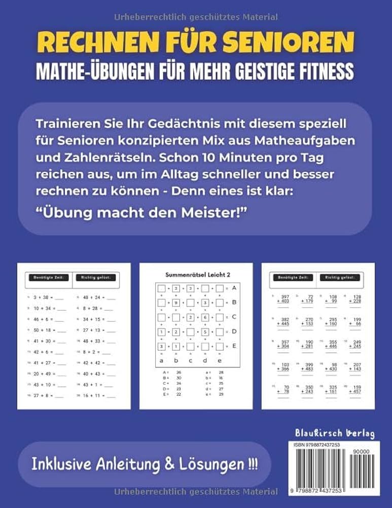 Zahlenkreuzworträtsel: Geistige Fitness Trainieren