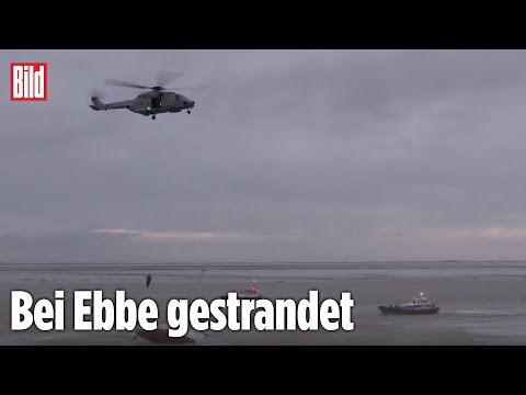 Rettung aus der Not: Marinehubschrauber rettet vier Segler vor Eiderstedt